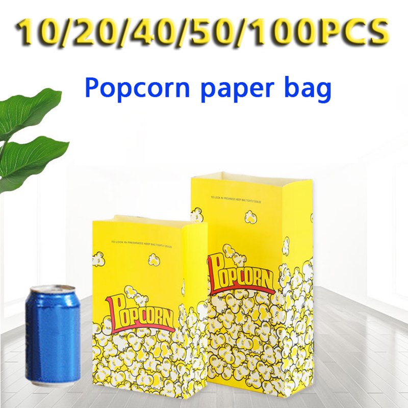 Food Halloween Snacks - Bolsas de papel amarillas para comida,