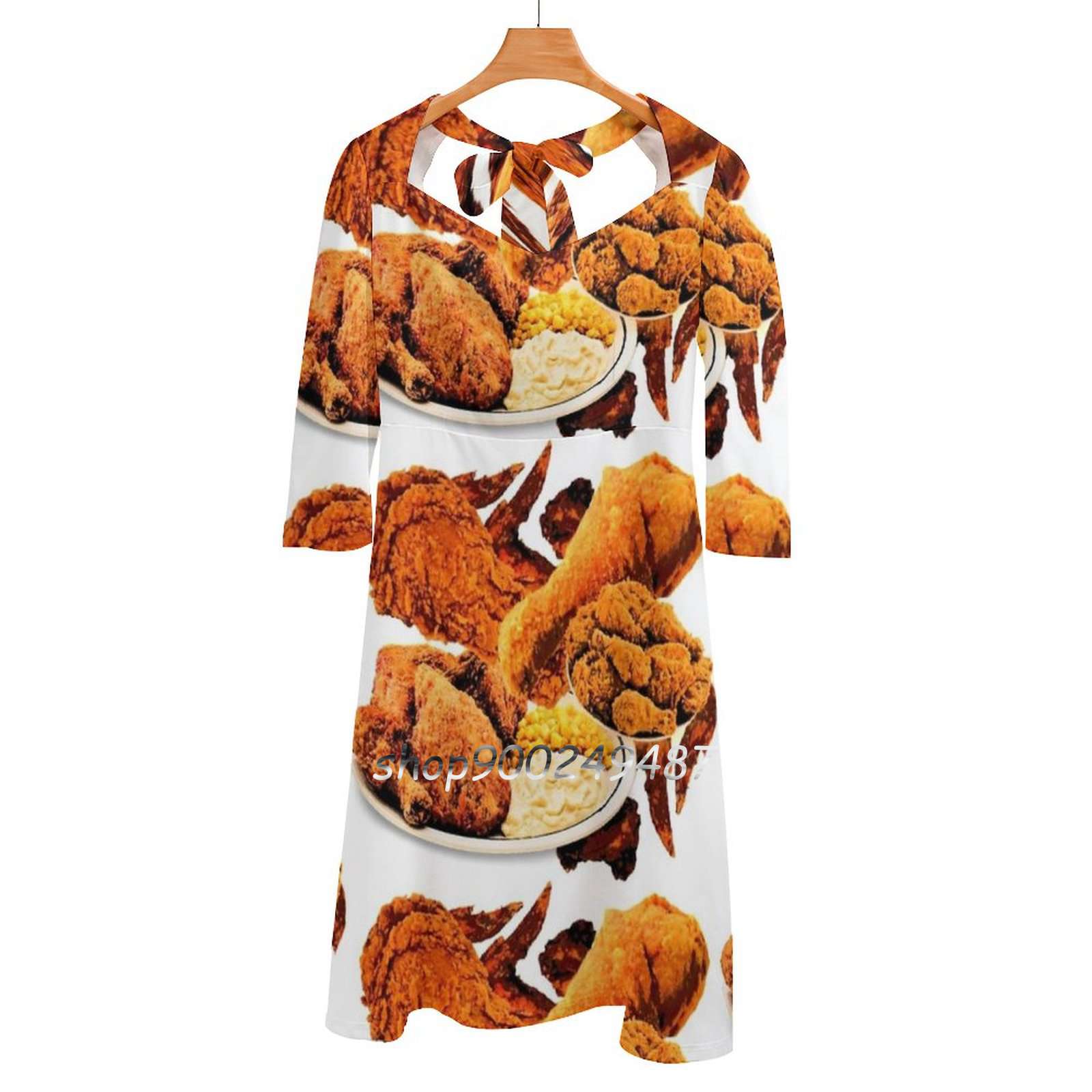 Yummy Food Snacks - Vestido elegante de pollo frito para