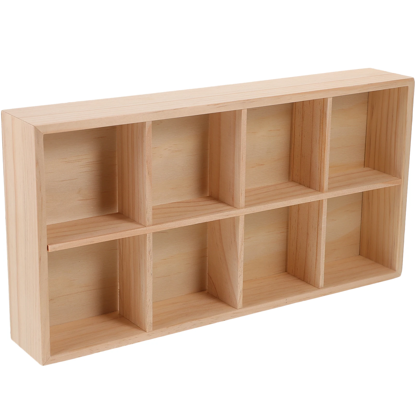 Food Snacks Packets - Caja de almacenamiento dividida de madera,