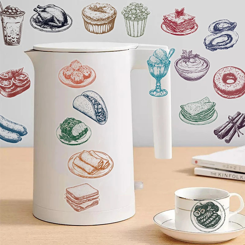 Set de 50 Pegatinas Retro de C - Yummy Food Snacks reseña y precio