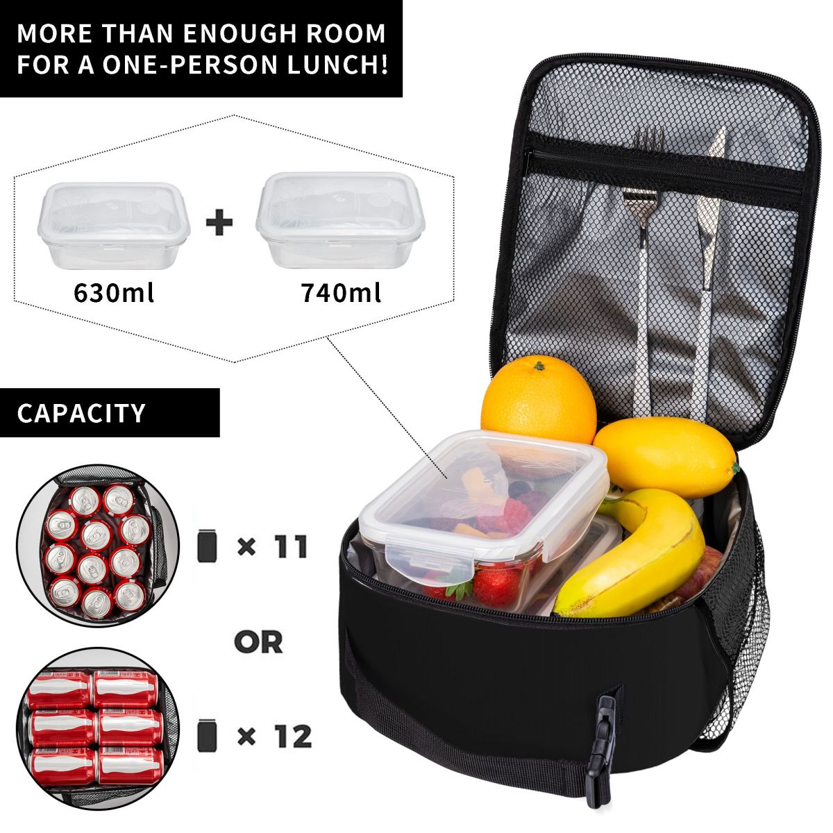 Bolsa Térmica Clásica para Lle - Yummy Food Snacks reseña y precio