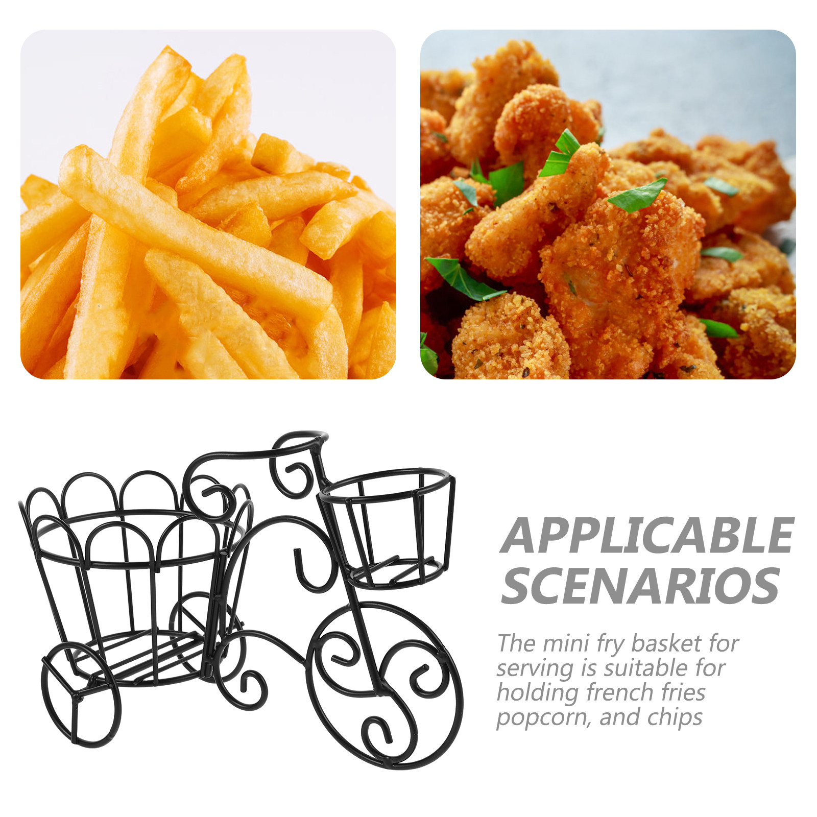 Cesta de metal creativa para p - Food Snacks With Iron reseña y precio